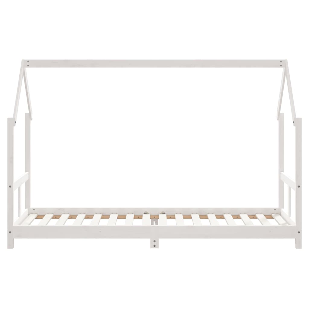 Cadre de lit pour enfants blanc 80x200 cm bois de pin massif - XIOS