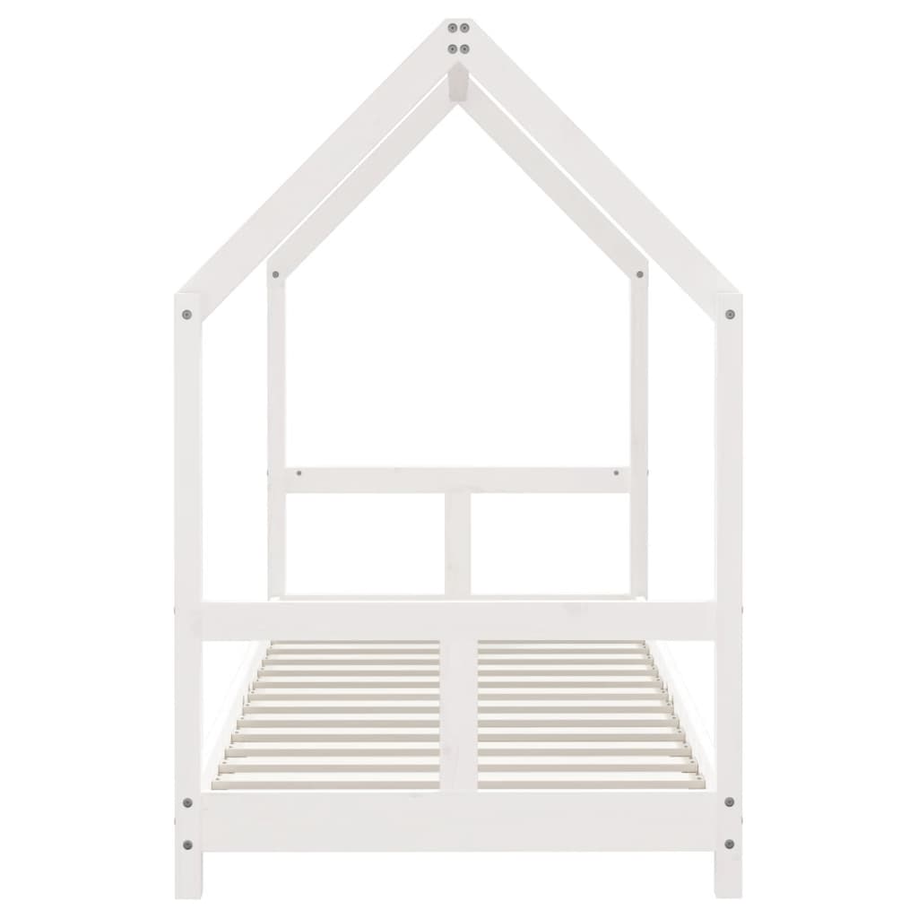Cadre de lit pour enfants blanc 80x200 cm bois de pin massif - XIOS