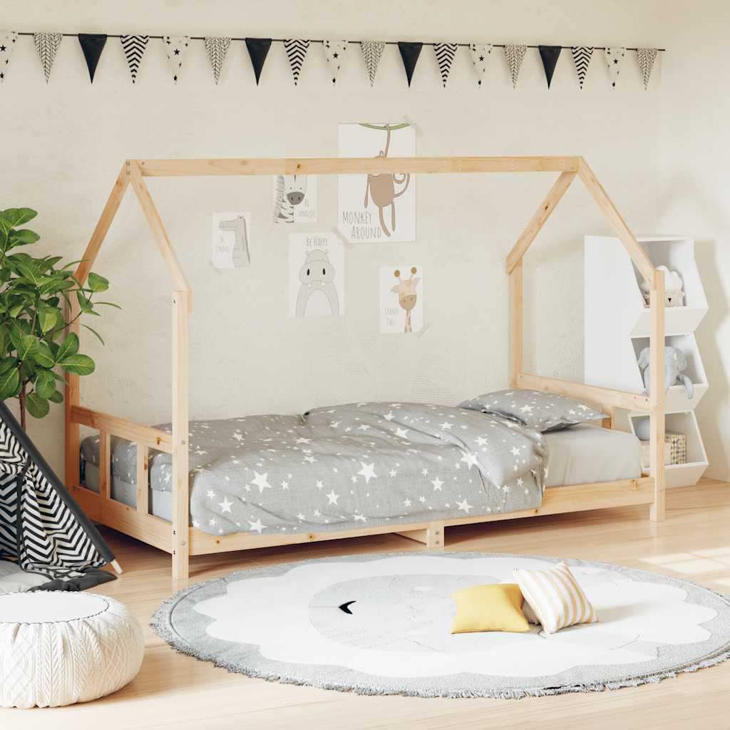 Cadre de lit pour enfants 90x200 cm bois de pin massif - XIOS
