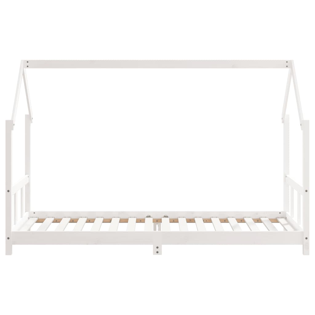 Cadre de lit pour enfants blanc 90x200 cm bois de pin massif - XIOS