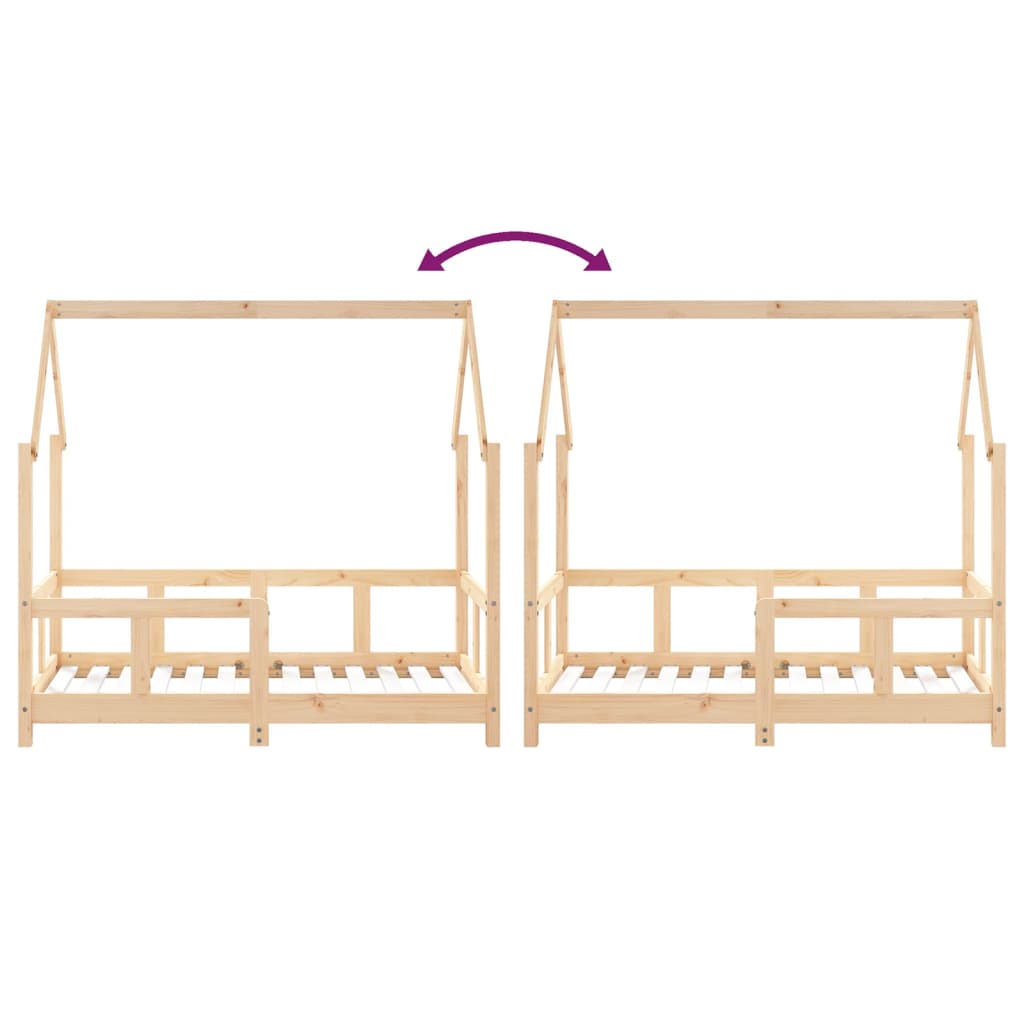 Cadre de lit pour enfant 70x140 cm bois de pin massif - XIOS