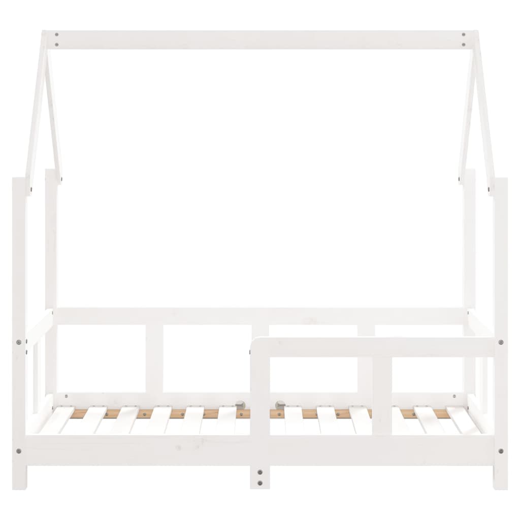 Cadre de lit pour enfant blanc 70x140 cm bois de pin massif - XIOS