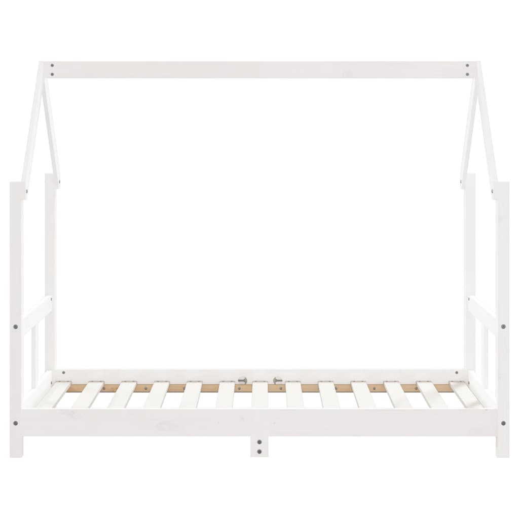 Cadre de lit pour enfant blanc 80x160 cm bois de pin massif - XIOS