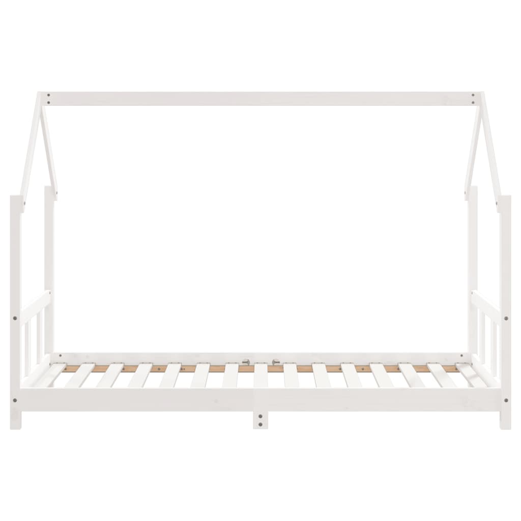 Cadre de lit pour enfants blanc 90x190 cm bois de pin massif - XIOS