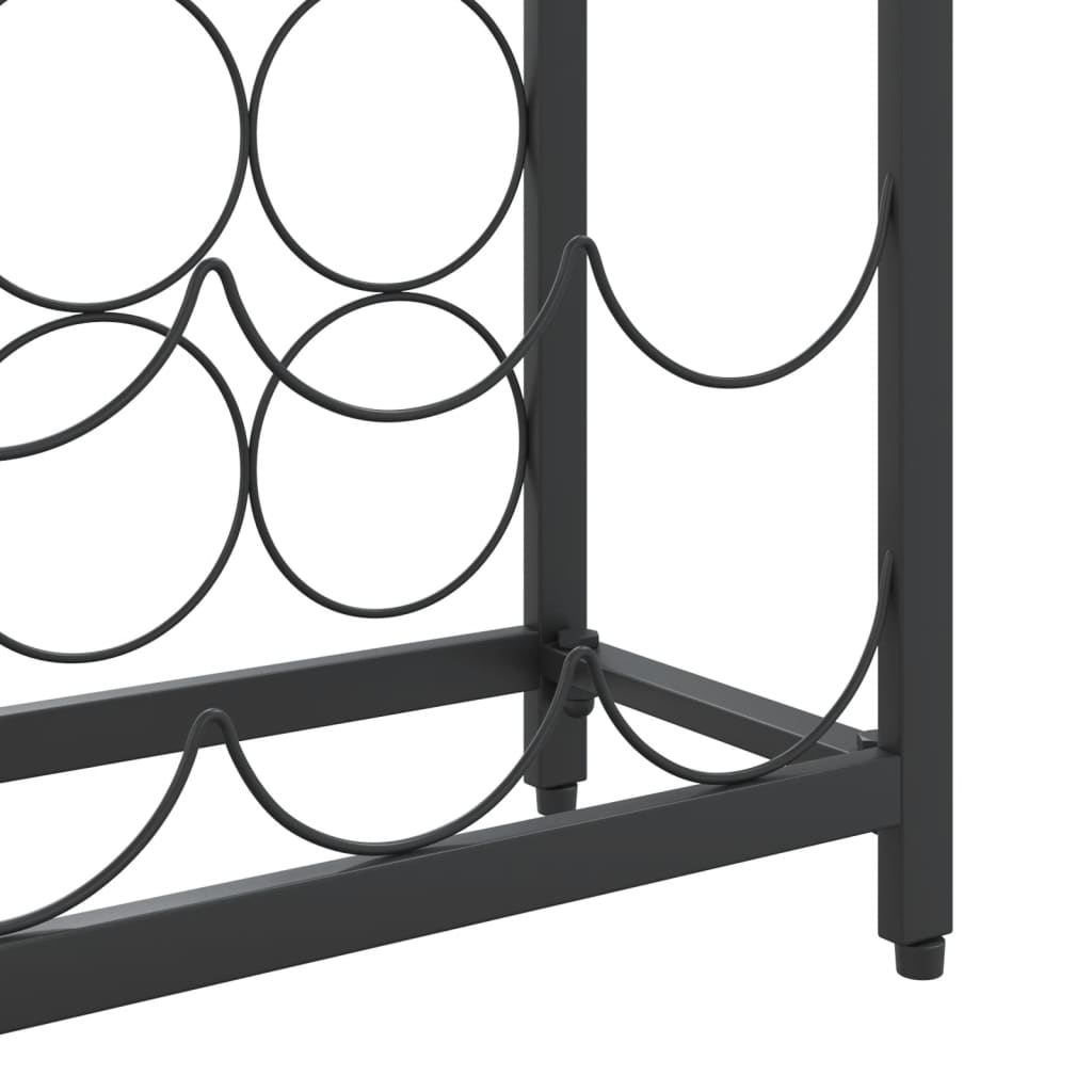 Casier à bouteilles de 57 bouteilles noir 34x18x200cm fer forgé - XIOS
