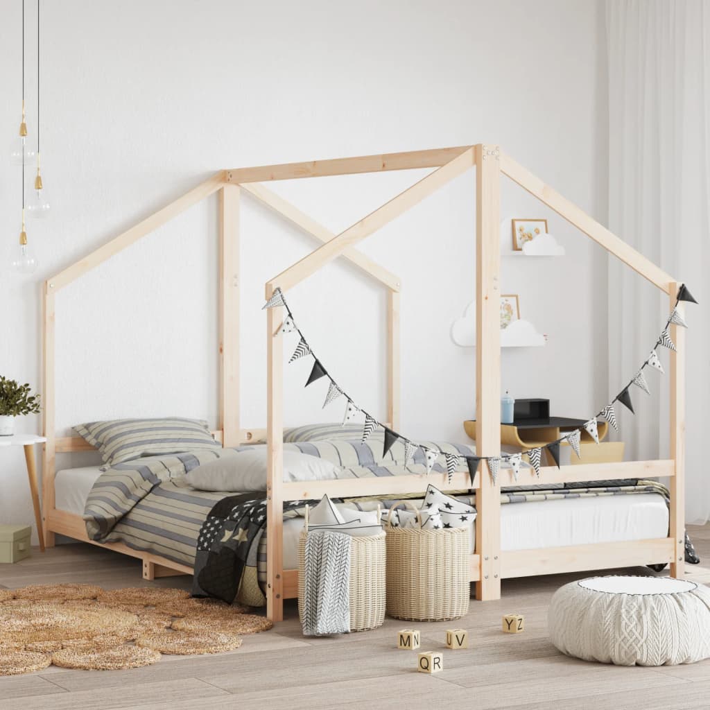 Cadre de lit pour enfants 2x(80x200) cm bois de pin massif - XIOS