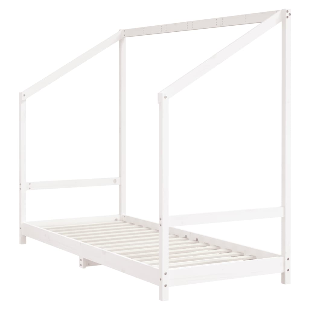 Cadre de lit d'enfant blanc 2x(80x200) cm bois de pin massif - XIOS