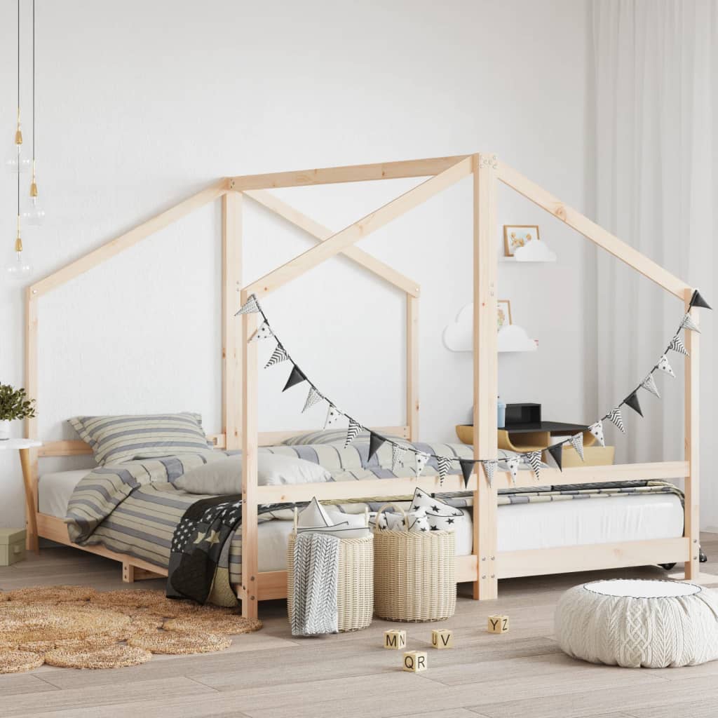 Cadre de lit pour enfants 2x(90x200) cm bois de pin massif - XIOS