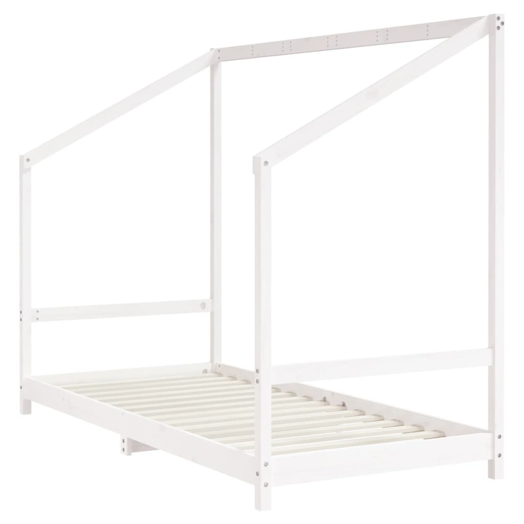 Cadre de lit d'enfant blanc 2x(90x200) cm bois de pin massif - XIOS