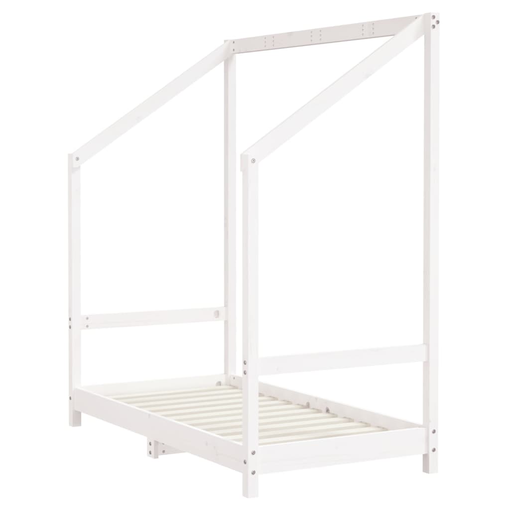 Cadre de lit pour enfant blanc 2x(70x140) cm bois de pin massif - XIOS