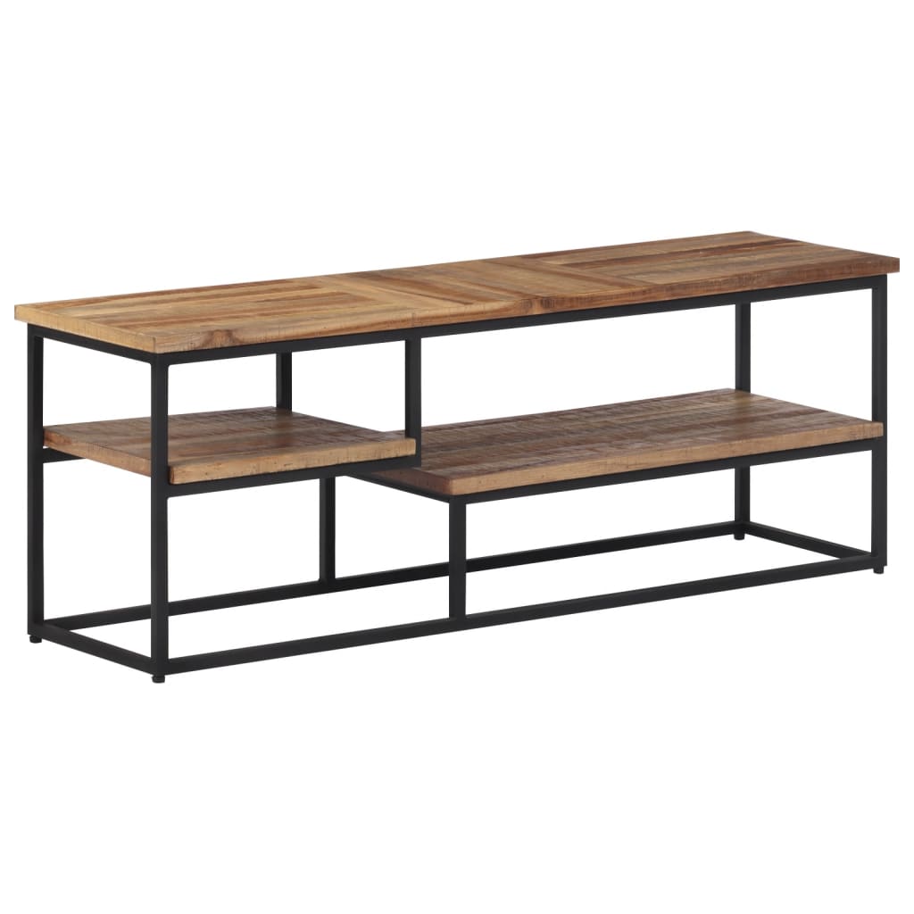 Meuble TV 110x30x39 cm teck massif récupéré - XIOS