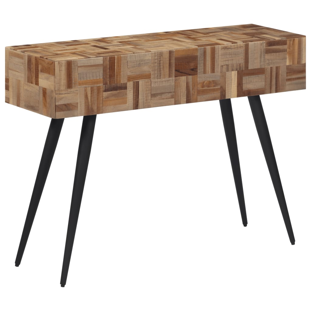 Table console 110x34x80 cm teck de récupération massif - XIOS