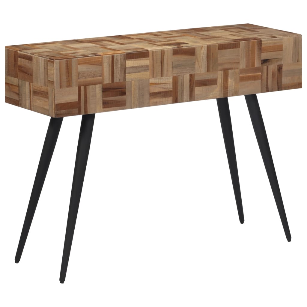 Table console 110x34x80 cm teck de récupération massif - XIOS
