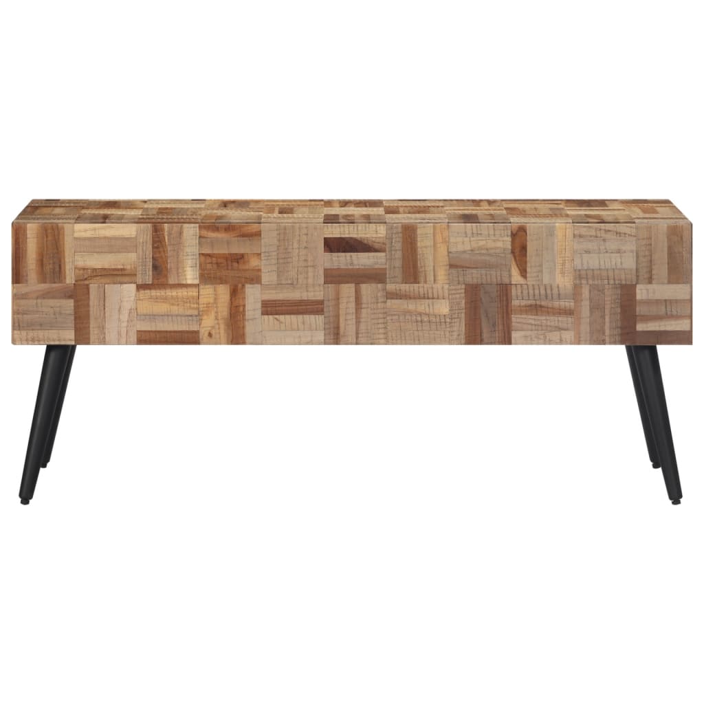 Banc 110x35x45 cm teck massif récupéré - XIOS