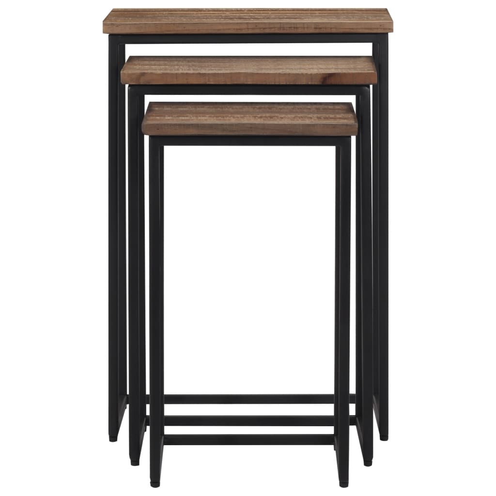 Tables basses gigognes 3 pcs bois massif de teck - XIOS