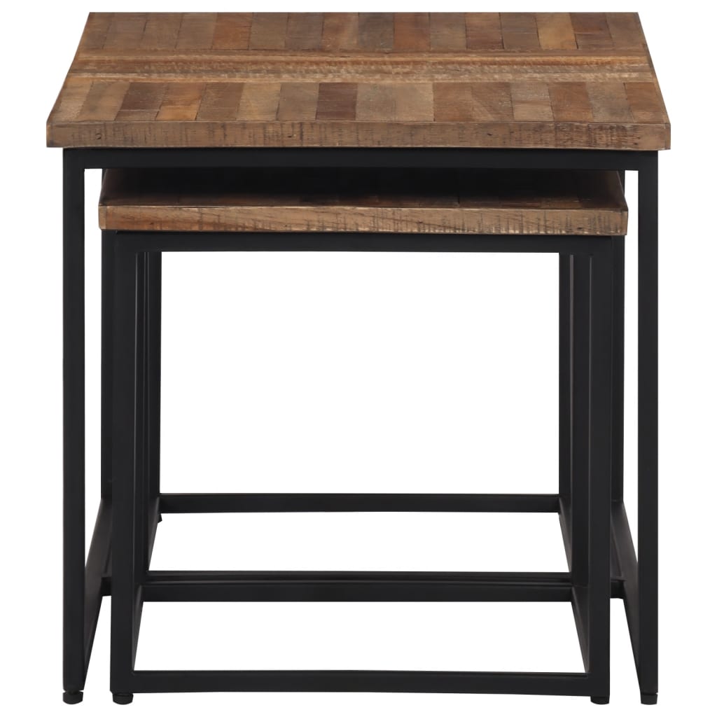 Tables basses gigognes 3 pcs bois massif de teck - XIOS