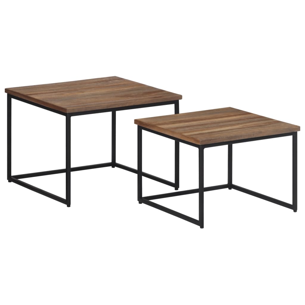 Tables basses gigognes 2 pcs bois massif de teck - XIOS