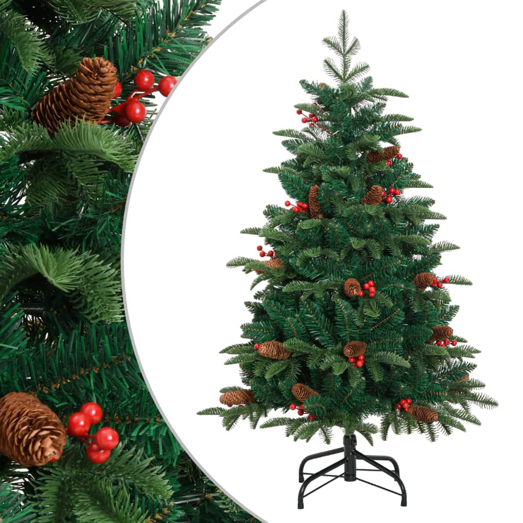 Sapin de Noël artificiel avec pommes de pin et baies 150 cm - XIOS
