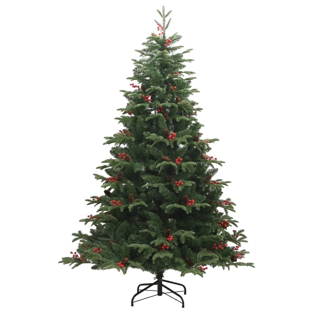 Sapin de Noël artificiel avec pommes de pin et baies 180 cm - XIOS