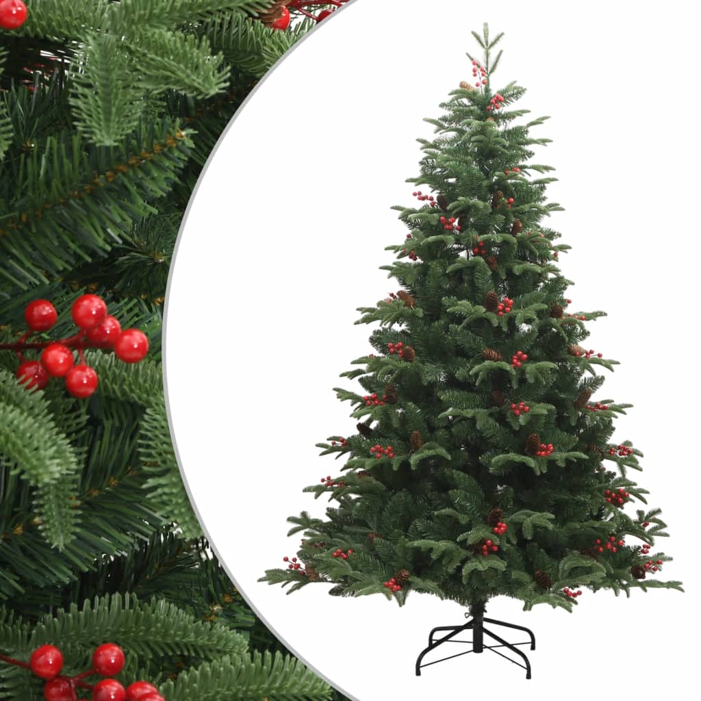 Sapin de Noël artificiel avec pommes de pin et baies 240 cm - XIOS