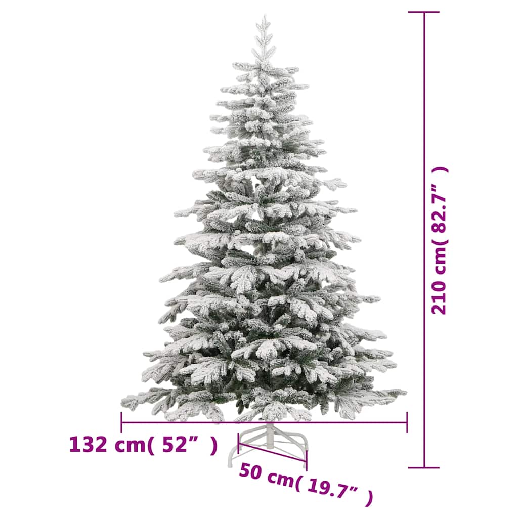 Sapin de Noël artificiel à charnières avec neige floquée 210 cm - XIOS