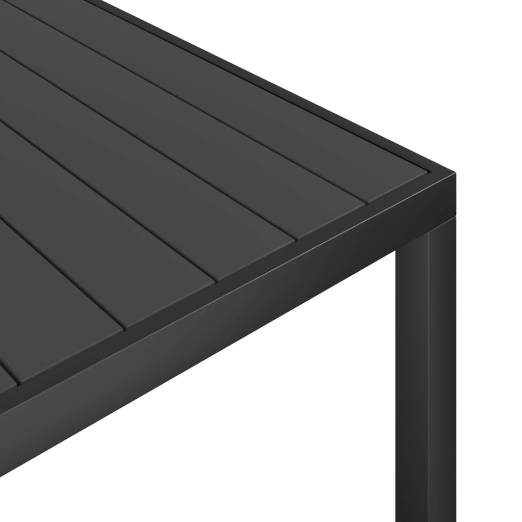 Ensemble à manger de jardin 7 pcs noir aluminium