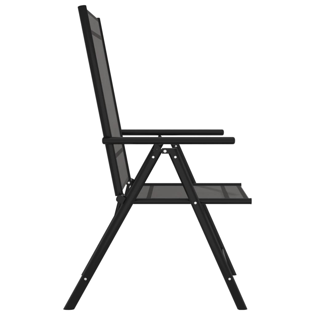 Ensemble à manger de jardin 7 pcs noir aluminium