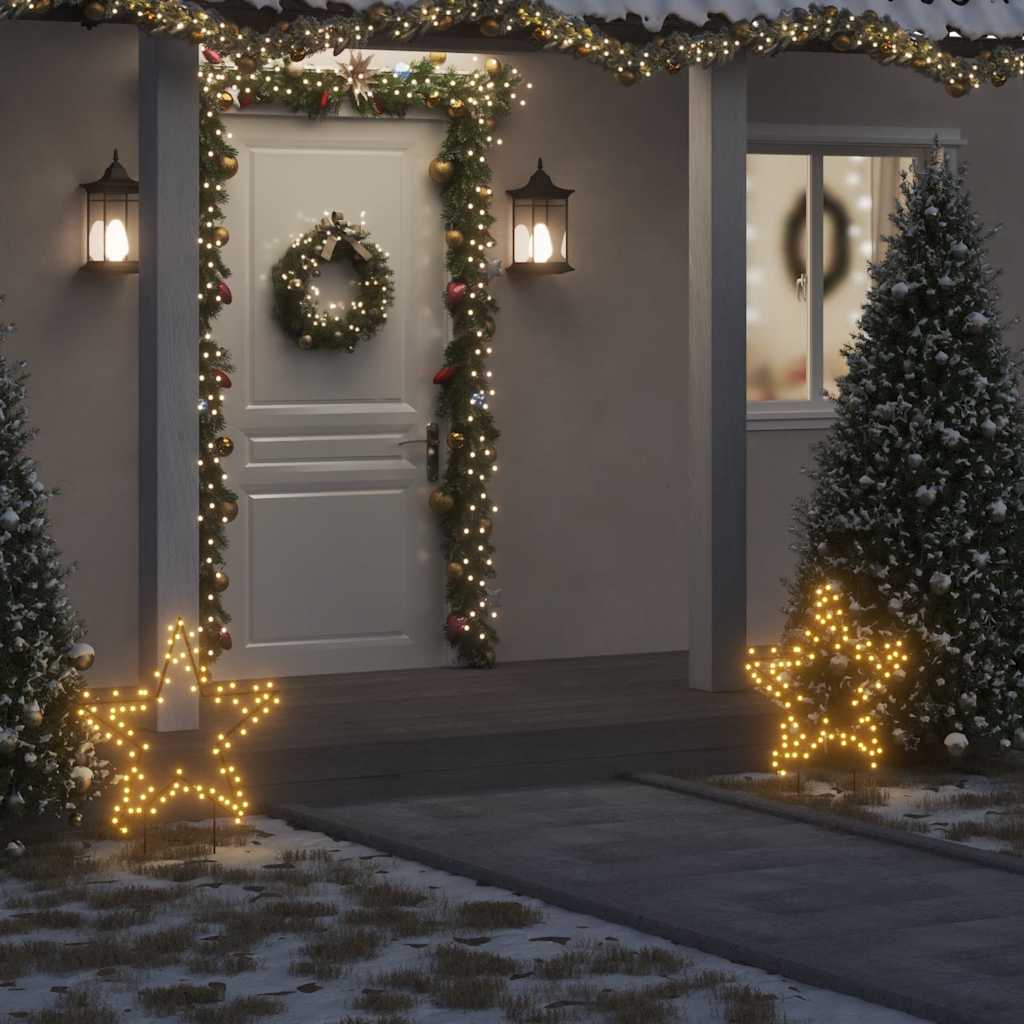 Décoration lumineuse étoile de Noël avec piquets 80 LED 60 cm - XIOS