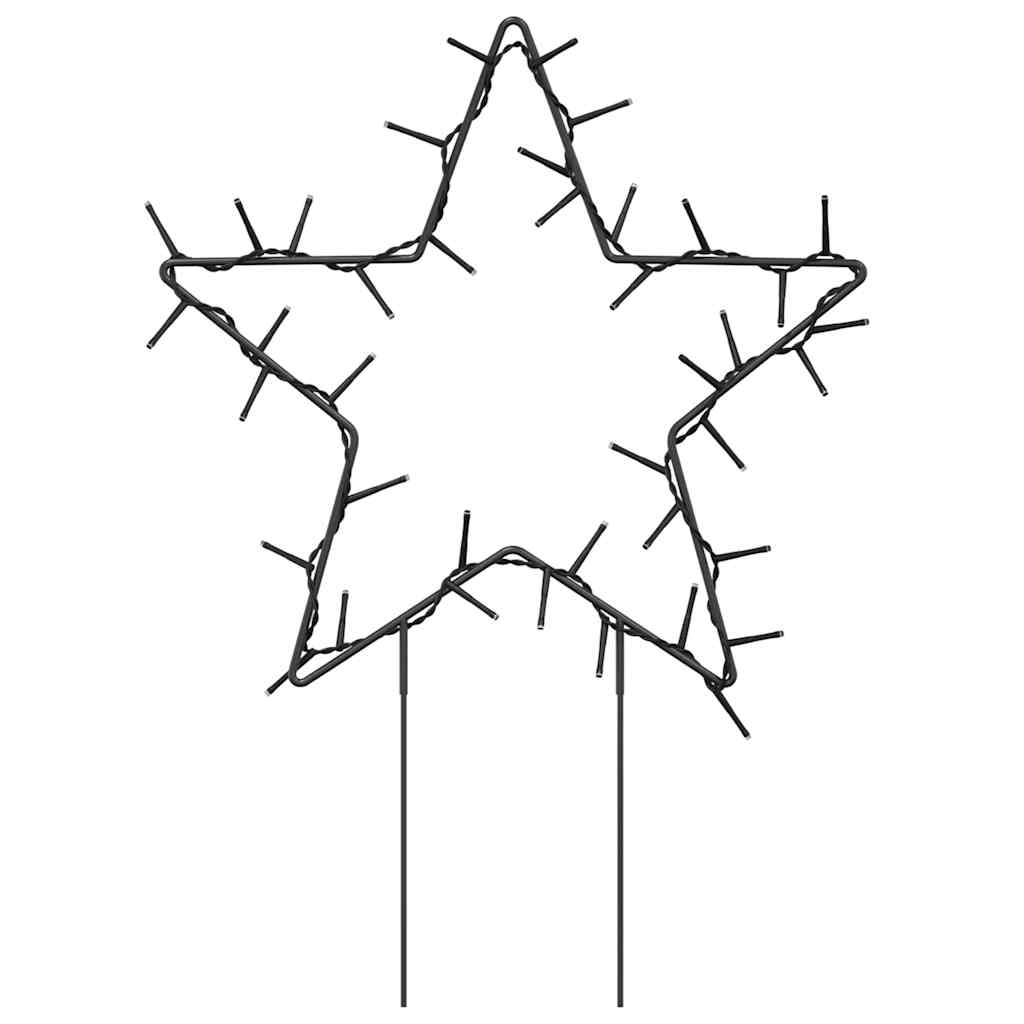 Décoration lumineuse étoile de Noël piquets 3 pcs 50 LED 29 cm - XIOS
