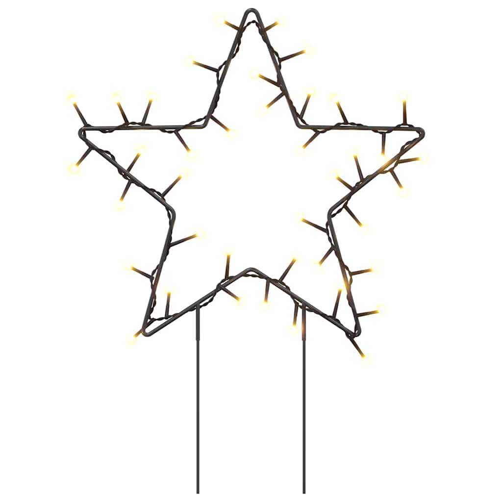 Décoration lumineuse étoile de Noël piquets 3 pcs 50 LED 29 cm - XIOS