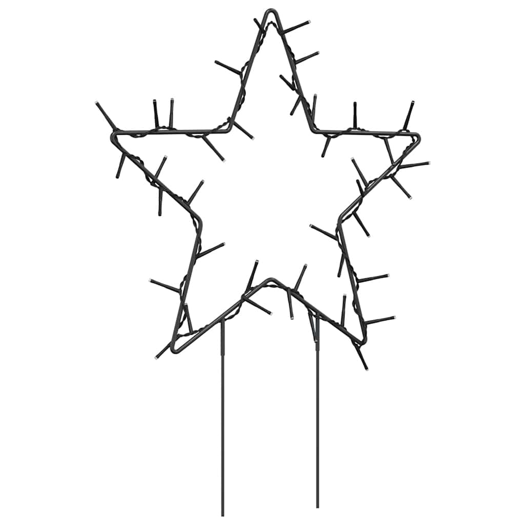 Décoration lumineuse étoile de Noël piquets 3 pcs 50 LED 29 cm - XIOS