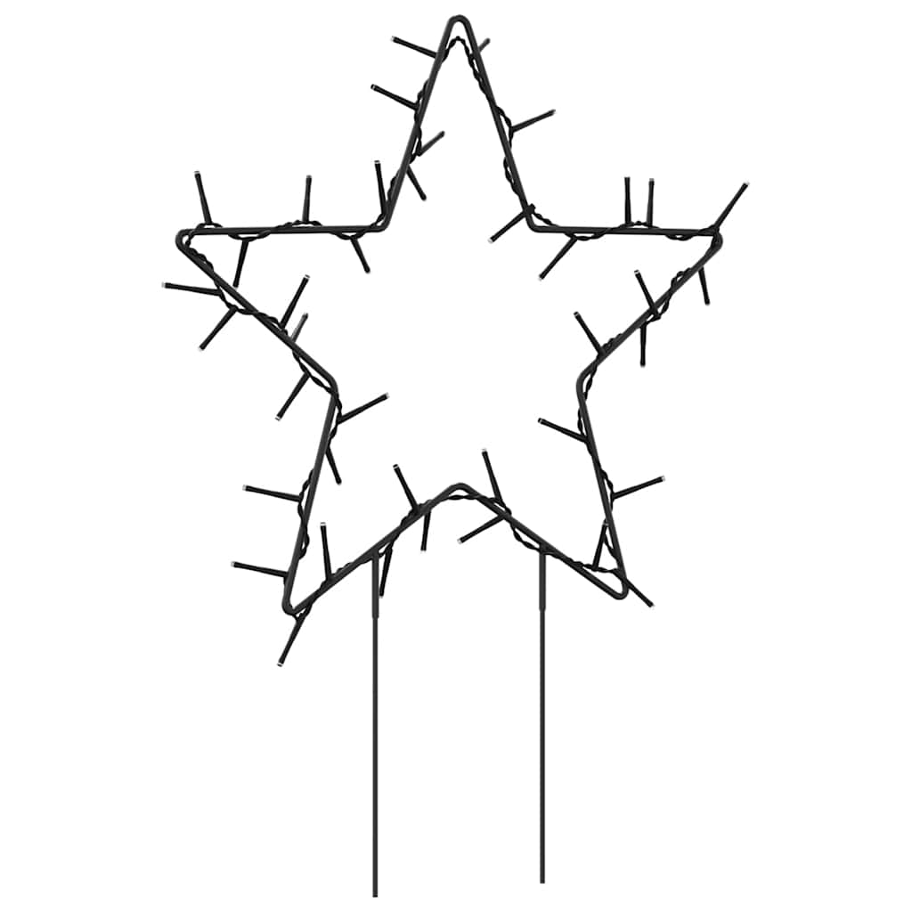 Décoration lumineuse étoile de Noël piquets 3 pcs 50 LED 29 cm - XIOS
