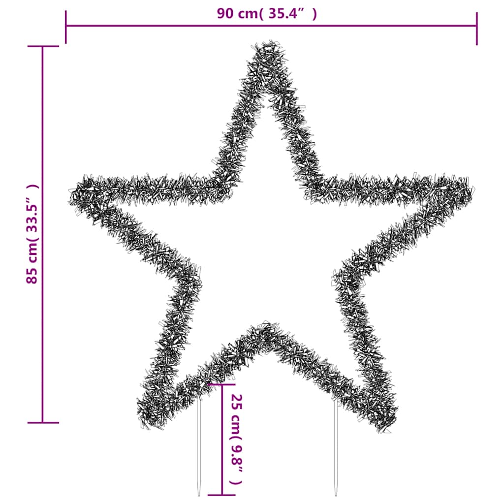Décoration lumineuse étoile de Noël avec piquets 115 LED 85 cm - XIOS