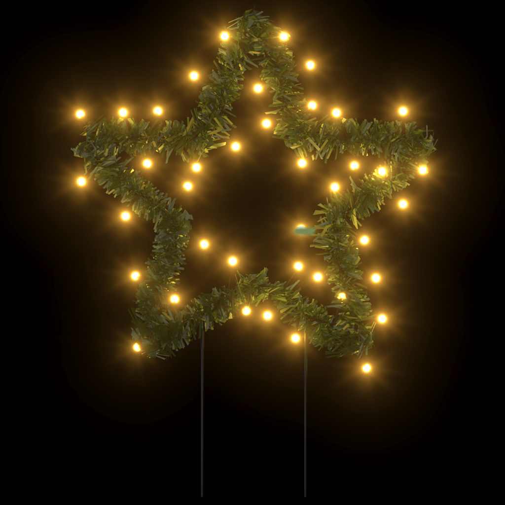 Décoration lumineuse étoile de Noël piquets 3 pcs 50 LED 29 cm - XIOS