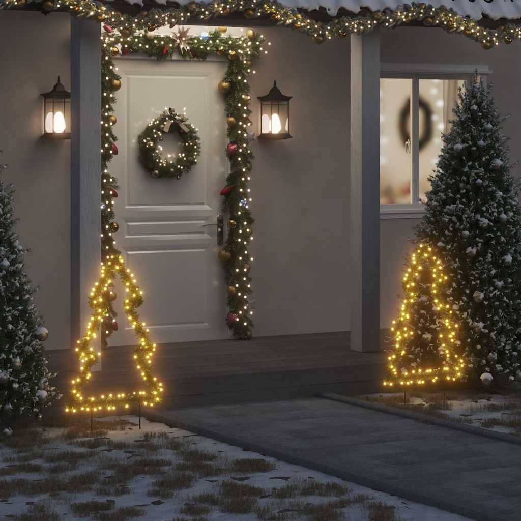 Décoration lumineuse arbre de Noël avec piquets 115 LED 90 cm - XIOS