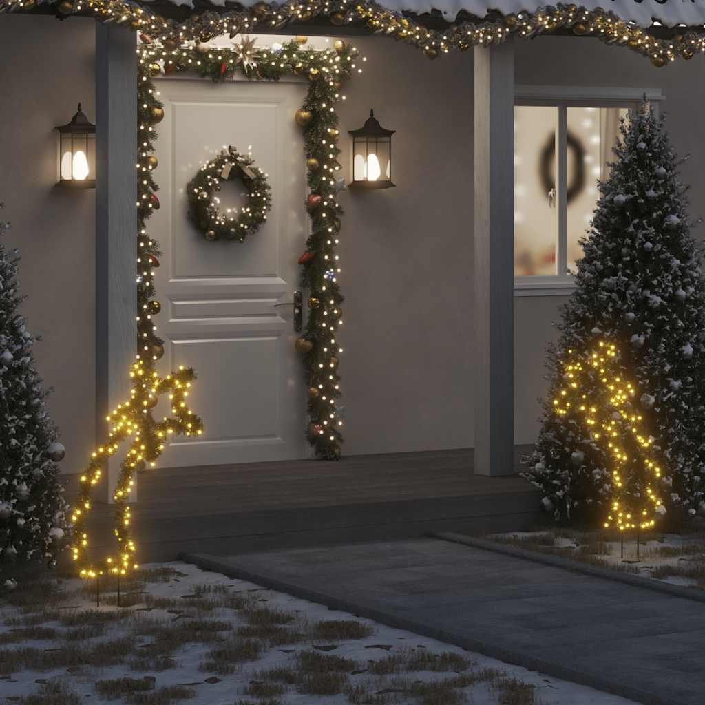 Décoration lumineuse météore de Noël avec piquets 115 LED 89 cm - XIOS