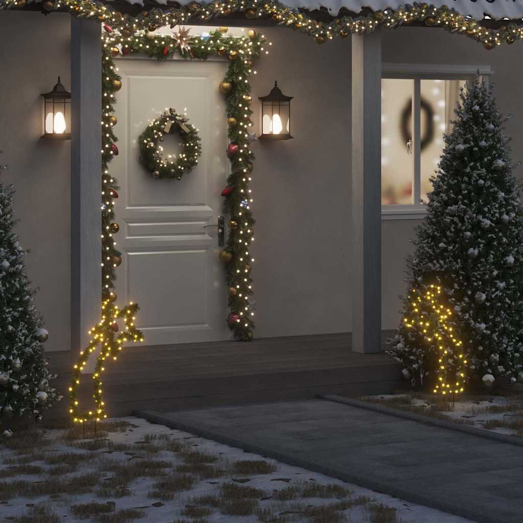 Décoration lumineuse météore de Noël avec piquets 80 LED 62 cm - XIOS