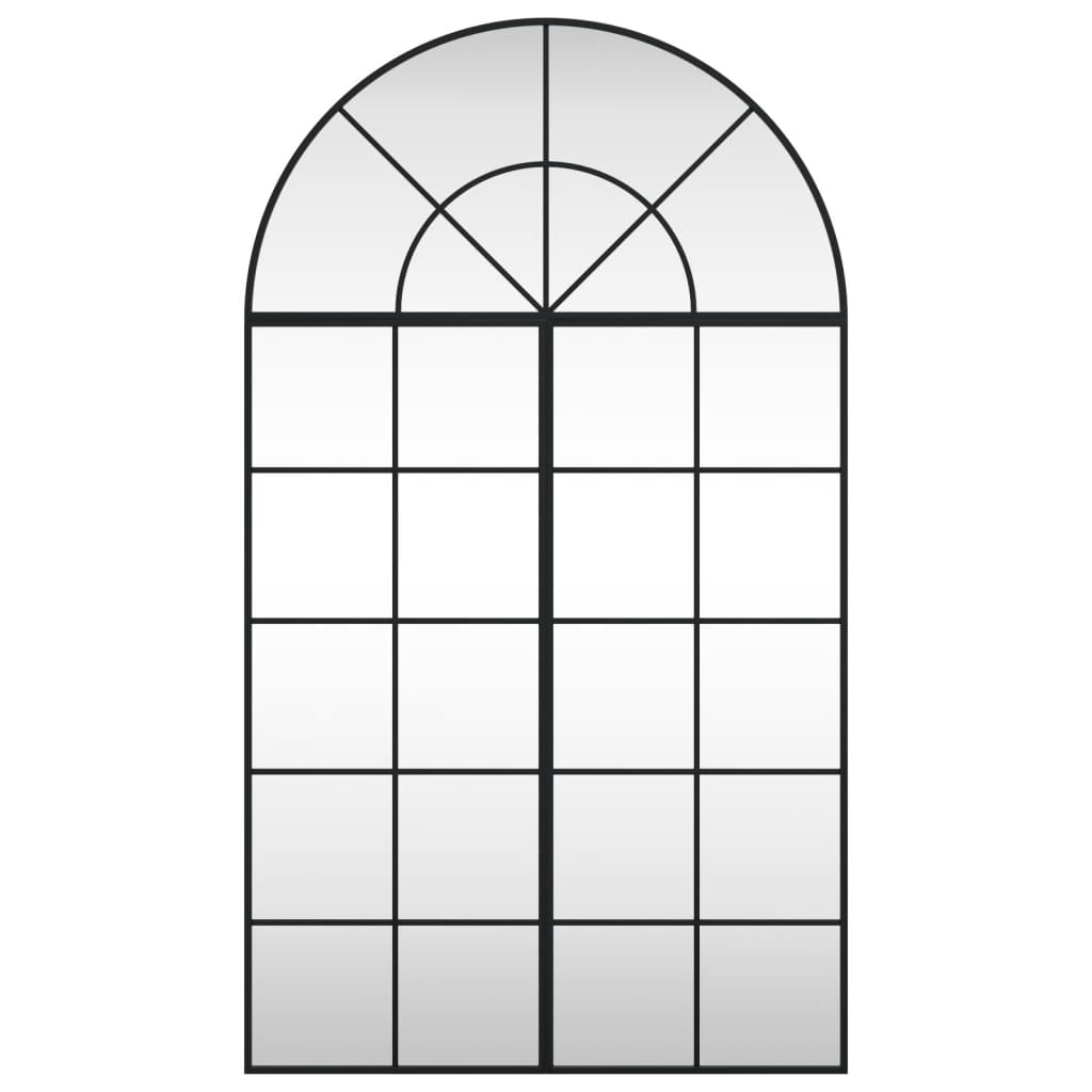 Miroir mural noir 80x140 cm arche fer