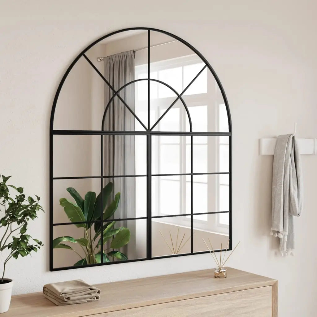 Miroir mural noir 100x110 cm arche fer - XIOS