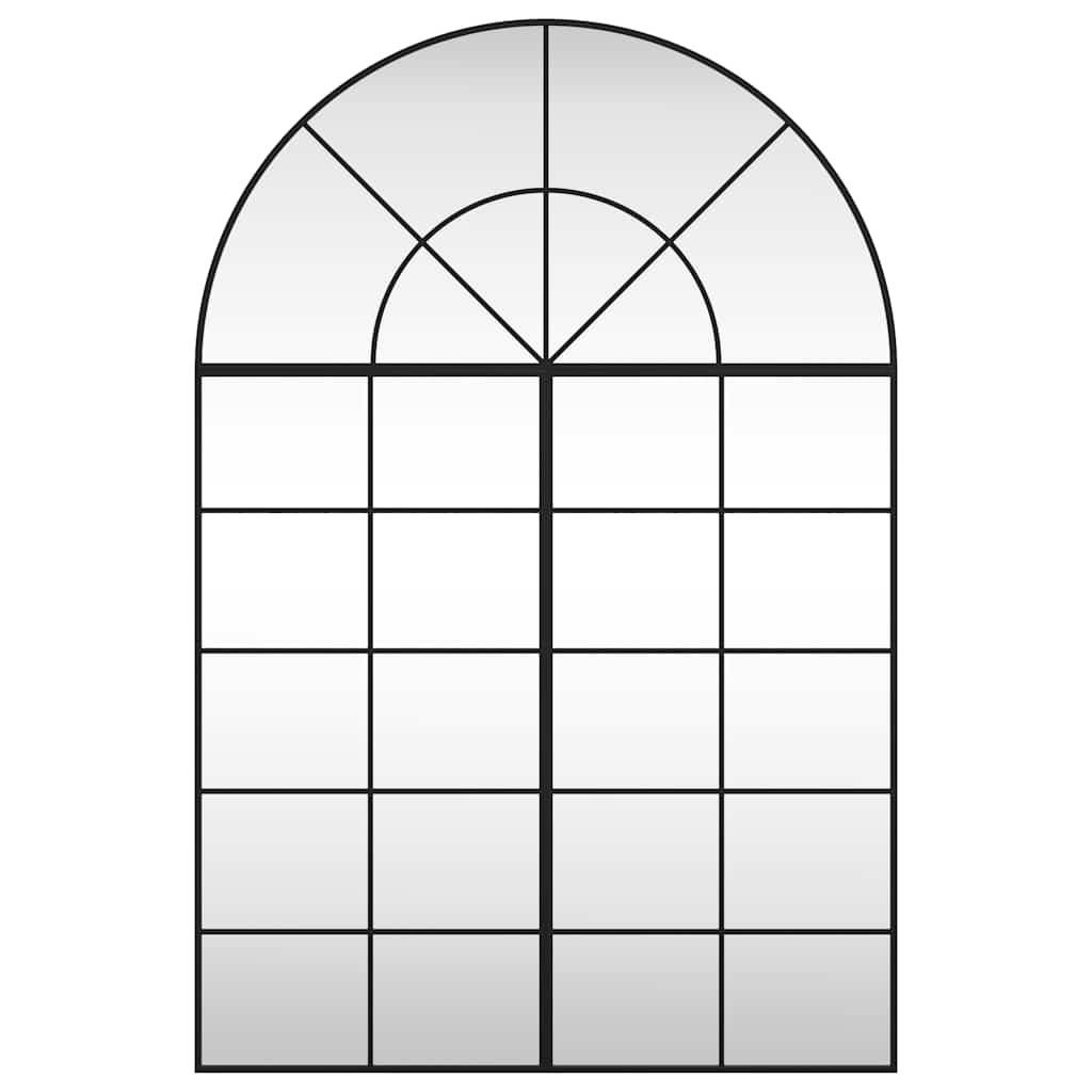 Miroir mural noir 100x150 cm arche fer