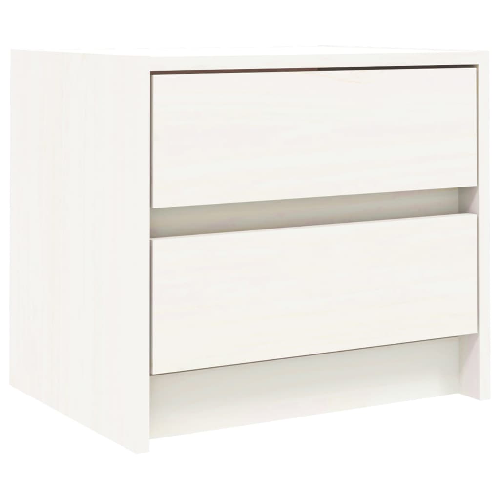 Tables de chevet 2 pcs blanc 40x31x35,5 cm bois de pin massif - XIOS