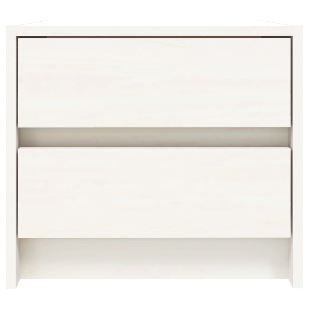 Tables de chevet 2 pcs blanc 40x31x35,5 cm bois de pin massif - XIOS