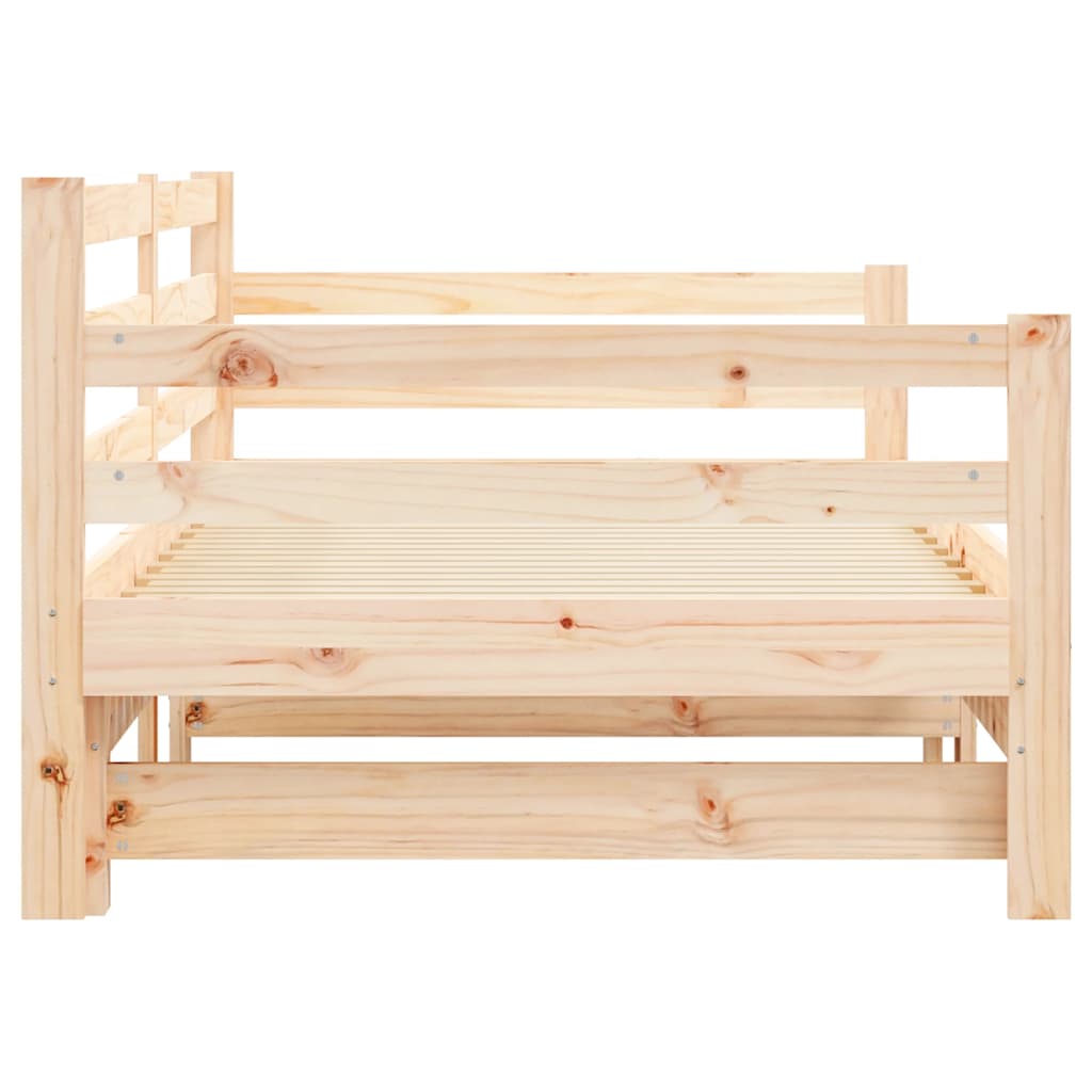 Lit de jour et lit gigogne sans matelas 90x200 cm bois massif - XIOS