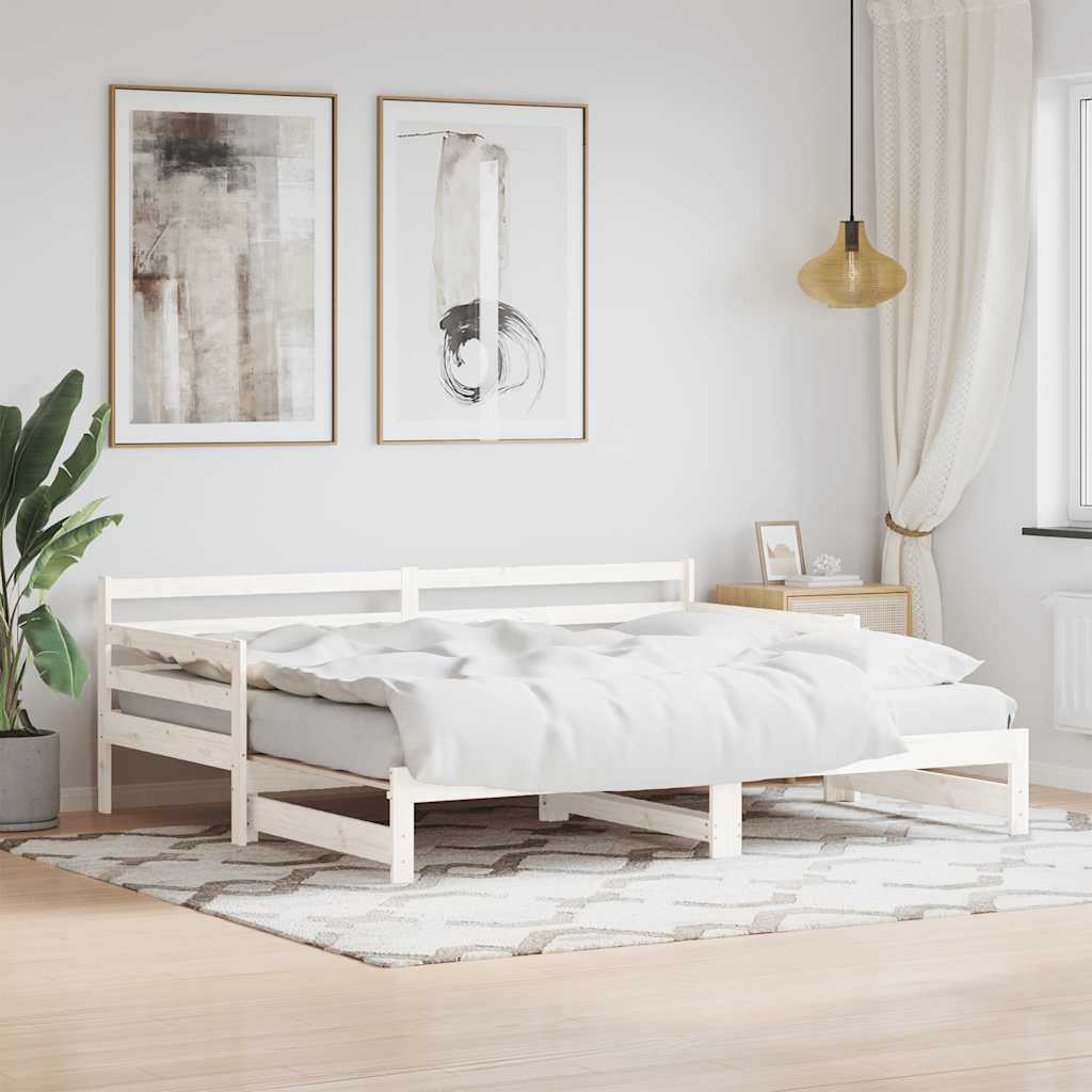Lit de jour et lit gigogne sans matelas 90x200 cm bois massif - XIOS