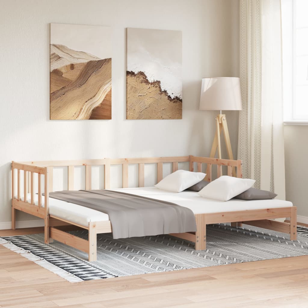 Lit de jour et lit gigogne sans matelas 90x200 cm bois massif - XIOS