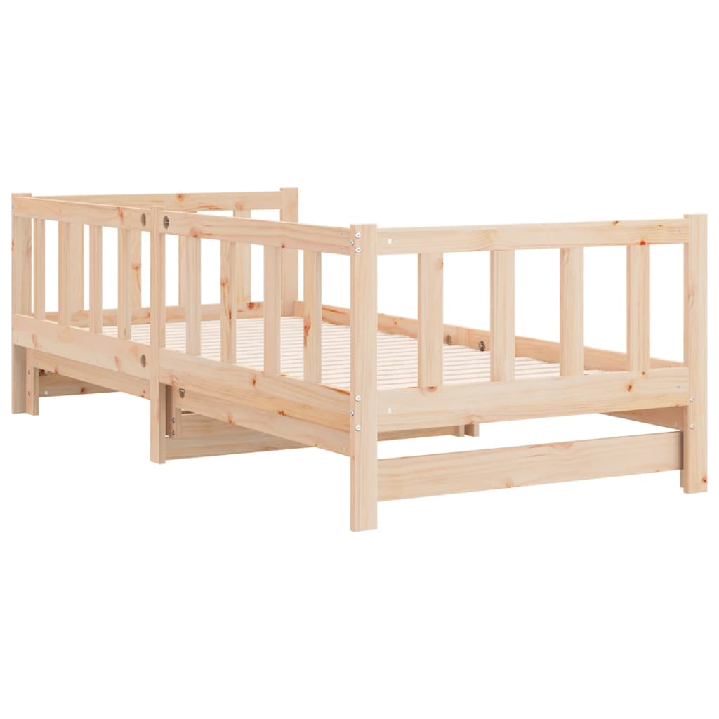 Lit de jour et lit gigogne sans matelas 90x200 cm bois massif - XIOS