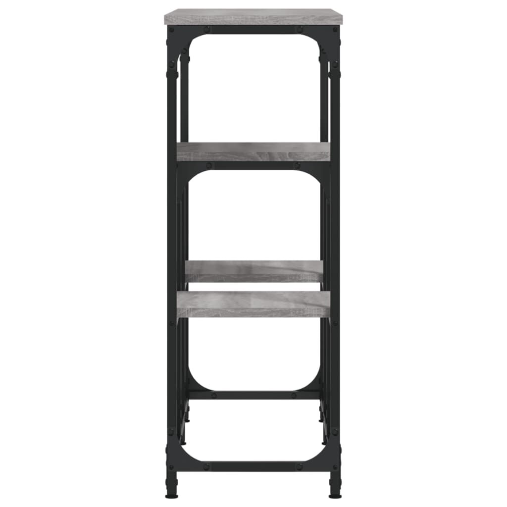 Table console sonoma gris 89,5x28x76 cm bois d'ingénierie - XIOS