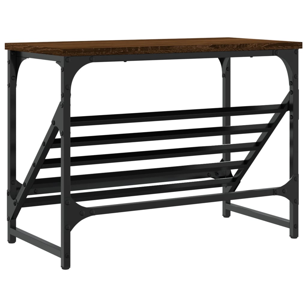 Étagère à chaussures chêne marron 60x30x45 cm bois d'ingénierie - XIOS