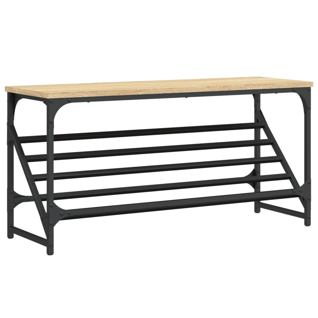 Étagère à chaussures chêne sonoma 90x30x45 cm bois d'ingénierie - XIOS
