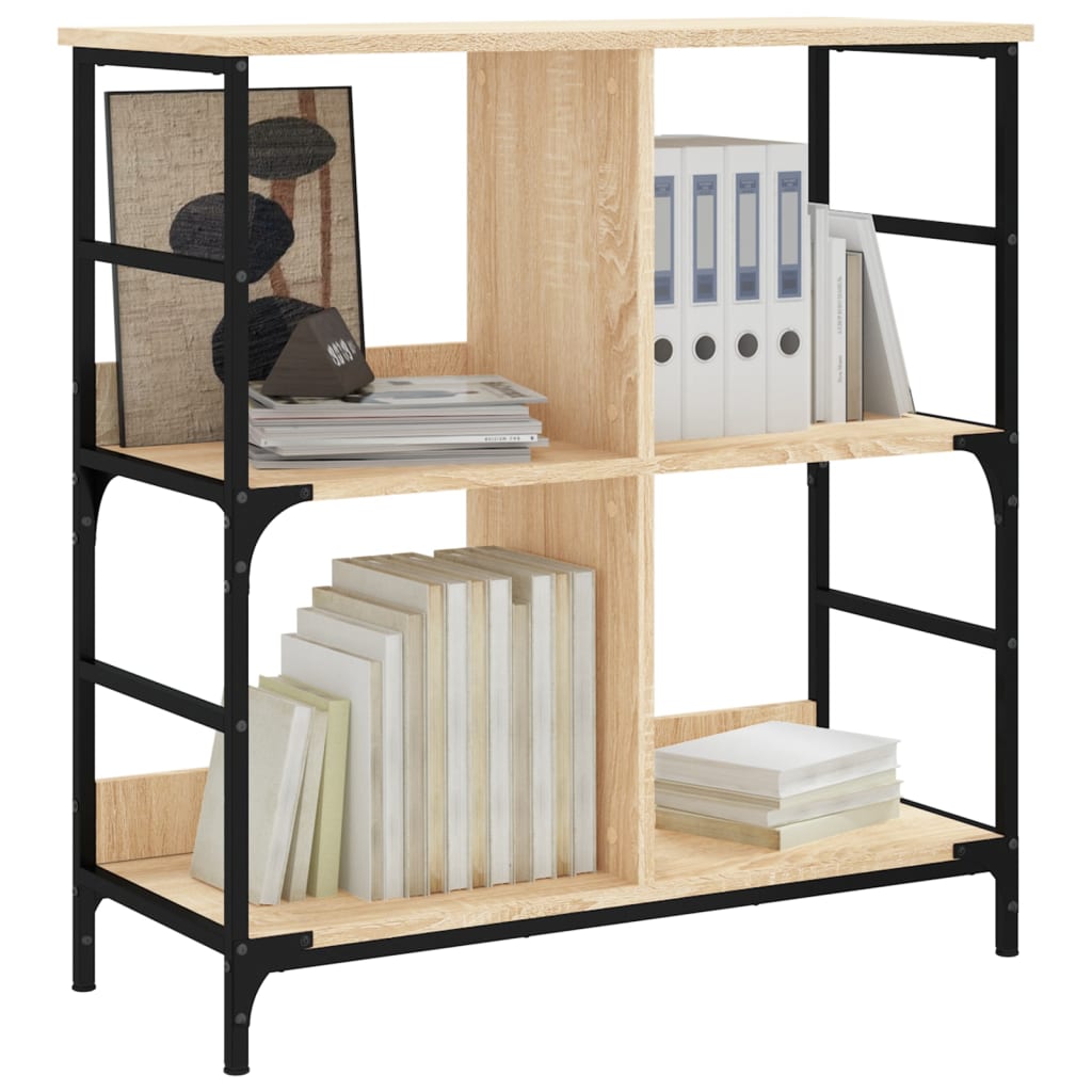 Bibliothèque chêne sonoma 78,5x33x82 cm bois d'ingénierie - XIOS